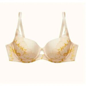 ThirdLove Cream and Yellow Floral Bra